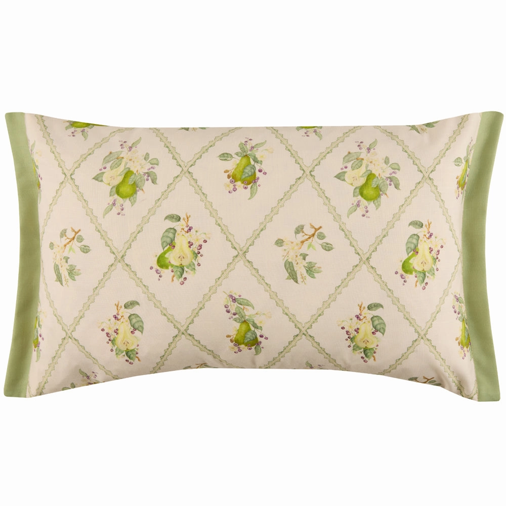 Pear Trellis Printed Outdoor Cushion Green