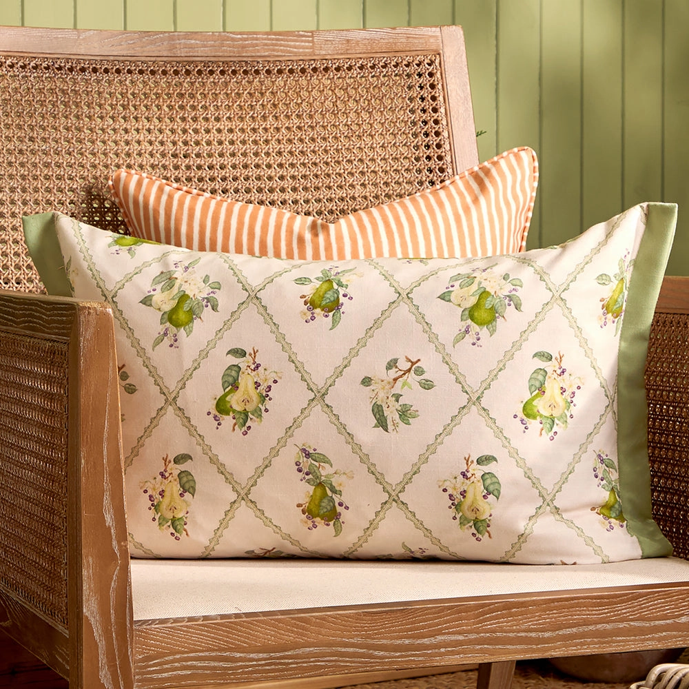 Pear Trellis Printed Outdoor Cushion Greenbedding sets ,throw blankets 