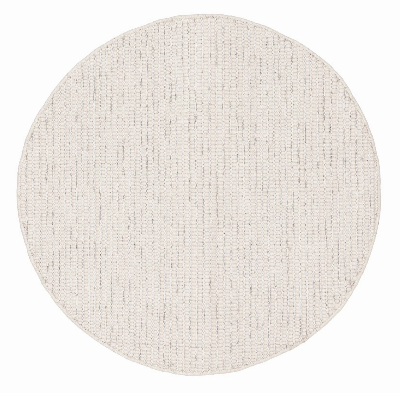 Pella Cream and Grey Textured Flatweave Round Rugmodern color block patchwork rug