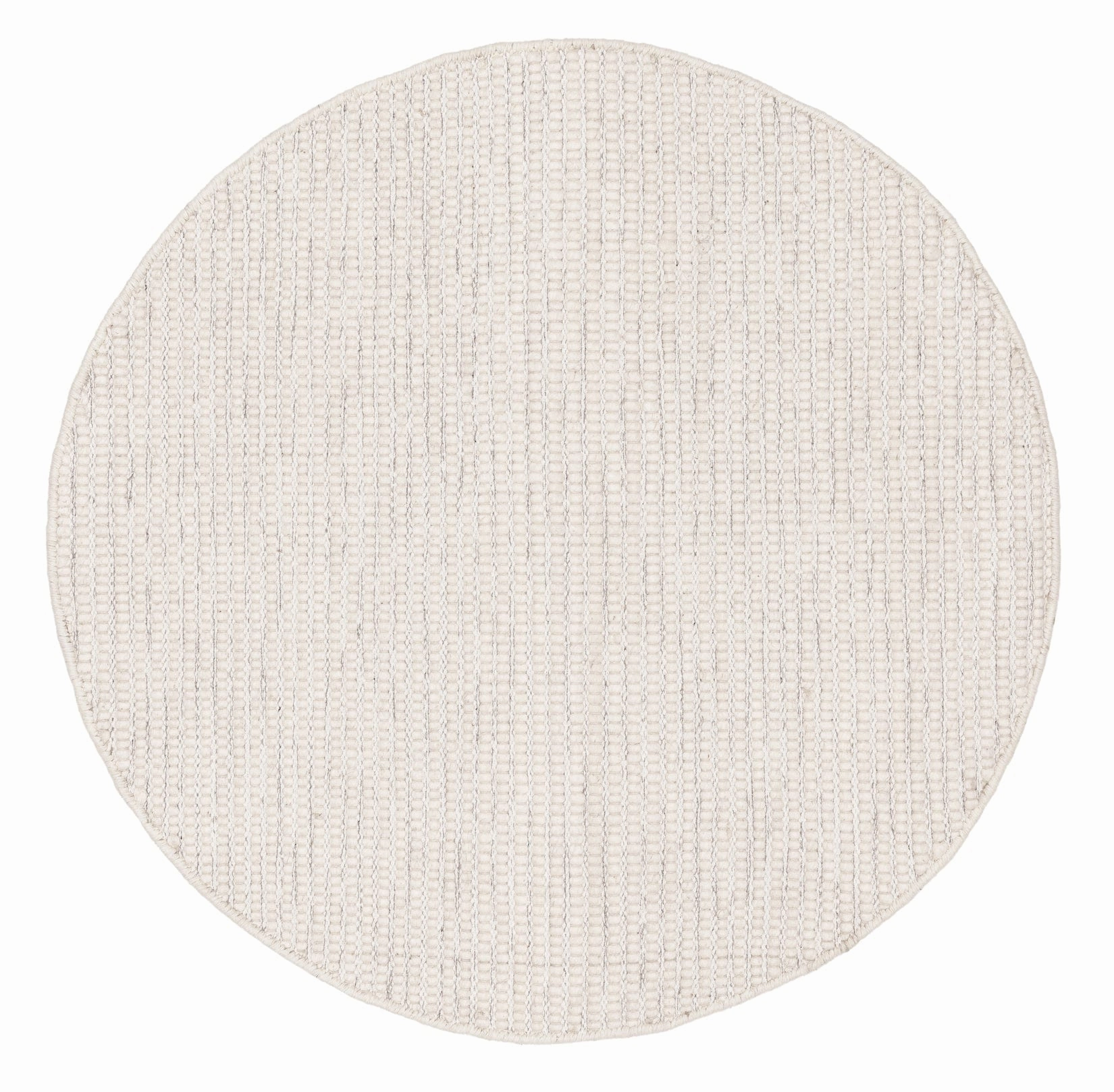 Pella Cream and Grey Textured Flatweave Round Rugmodern color block patchwork rug