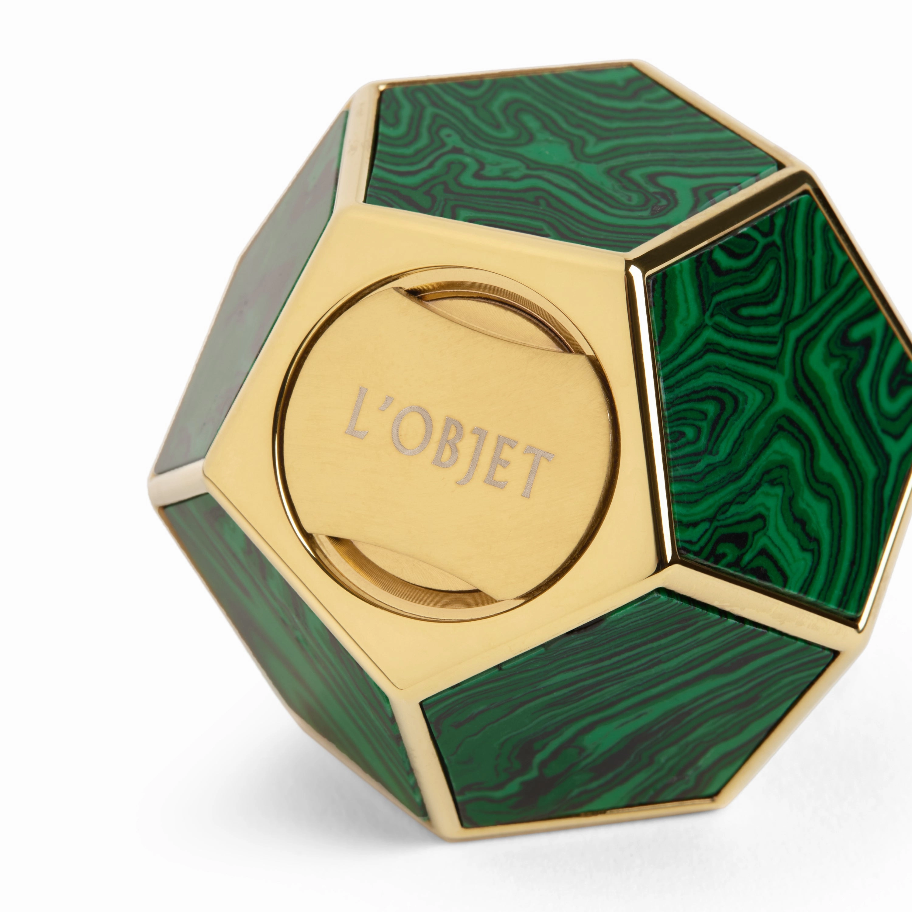 Pentagon Spice Jewels - Malachite   24k Gold (Set of 2)