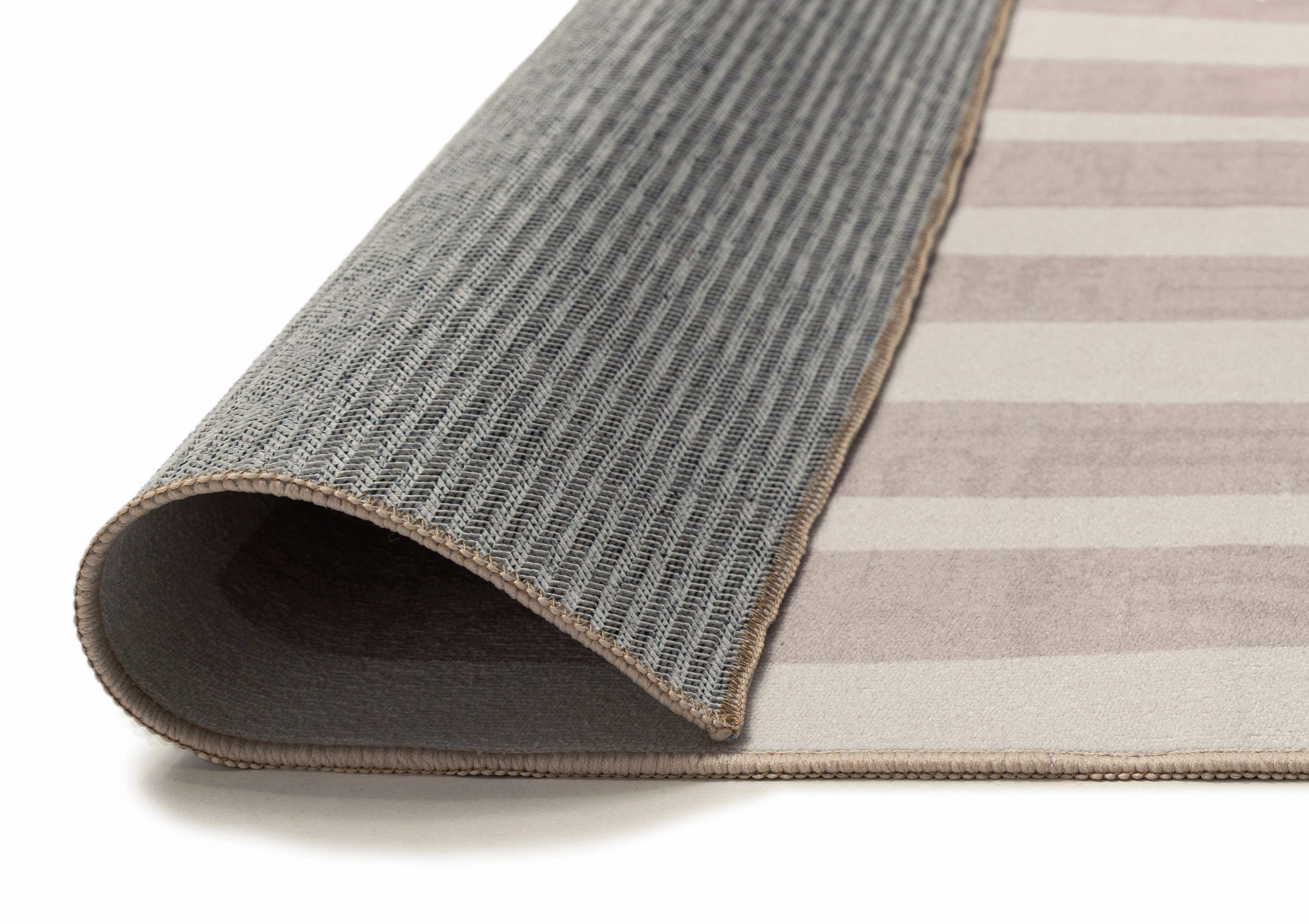 Perlha Beige and Grey Botanical Washable Rug
