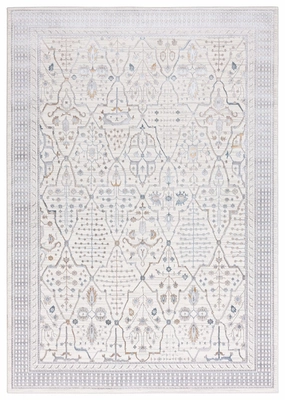 Pheobe Grey Cream And Blue Lustrous Traditional Rug *NO RETURNS UNLESS FAULTYmodern color block patchwork rug