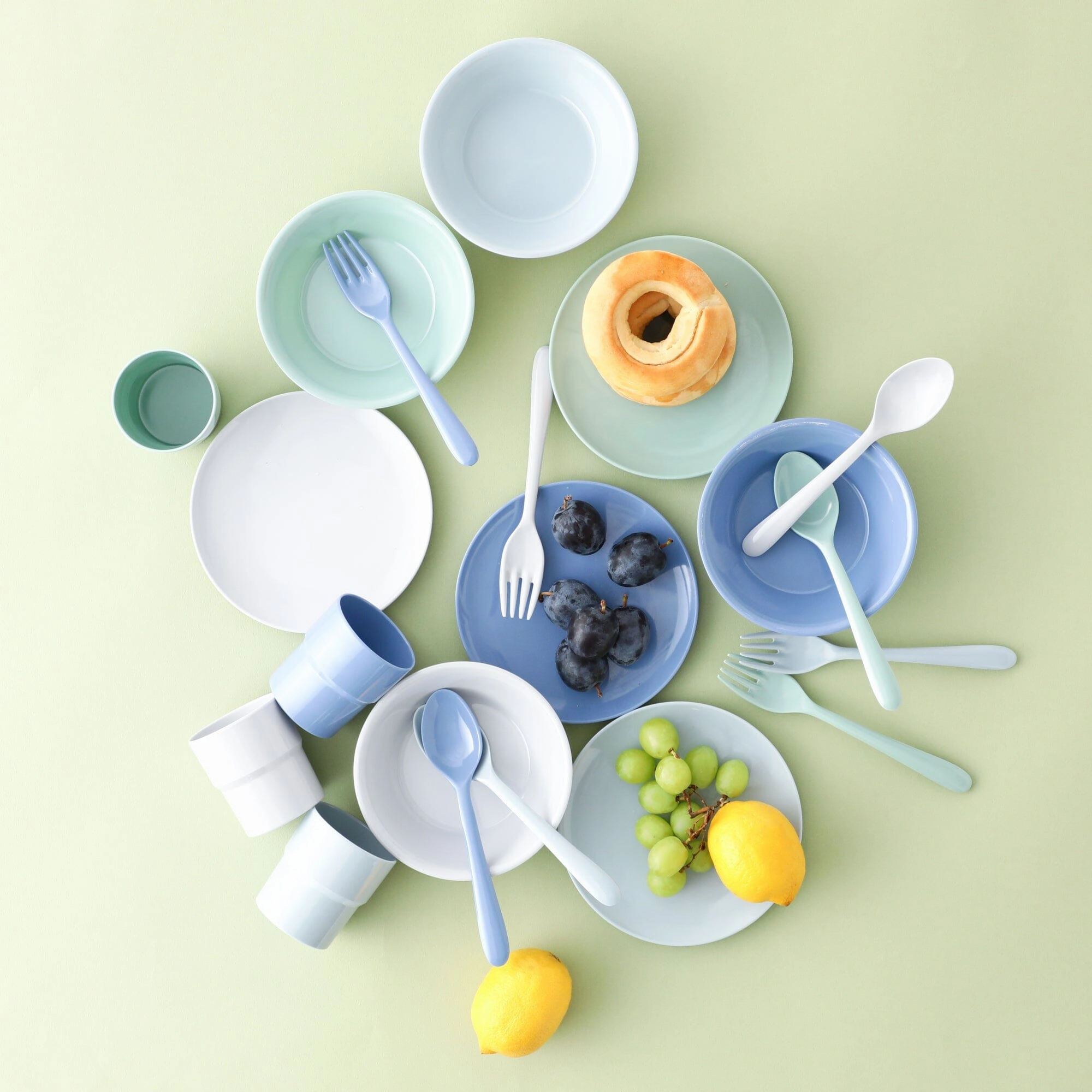 Picnic Tumbler 4P Blue