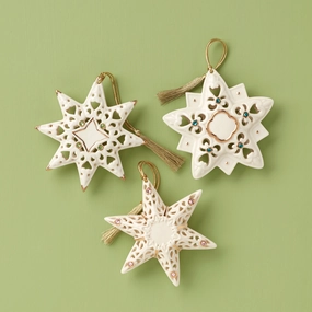 Pierced Star Ornaments - Set Of 3home decorative items
