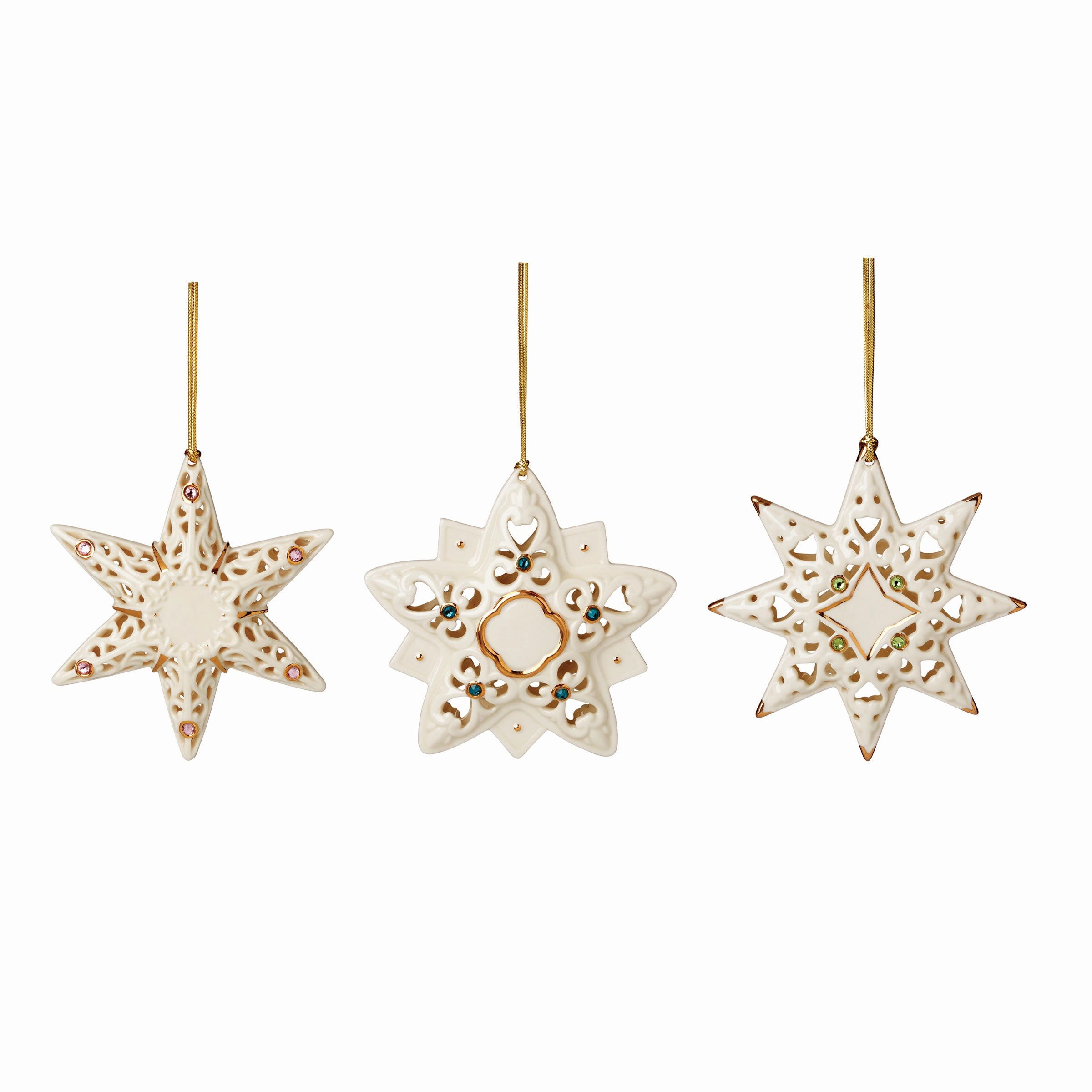 Pierced Star Ornaments - Set Of 3