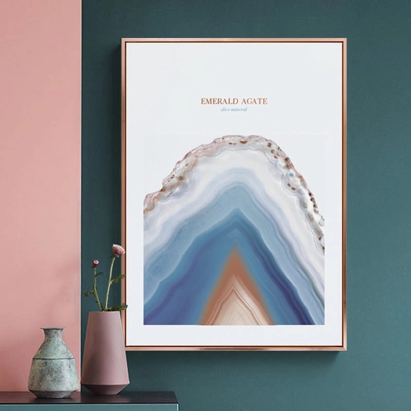 Pink And Blue Photographic Wall Art With Frame