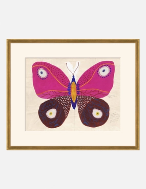 Pink Butterfly Print by Paule Marrotnordic style wall decor