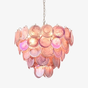 Pink Murano Disc Chandelierrustic chandelier,bedroom chandelier 