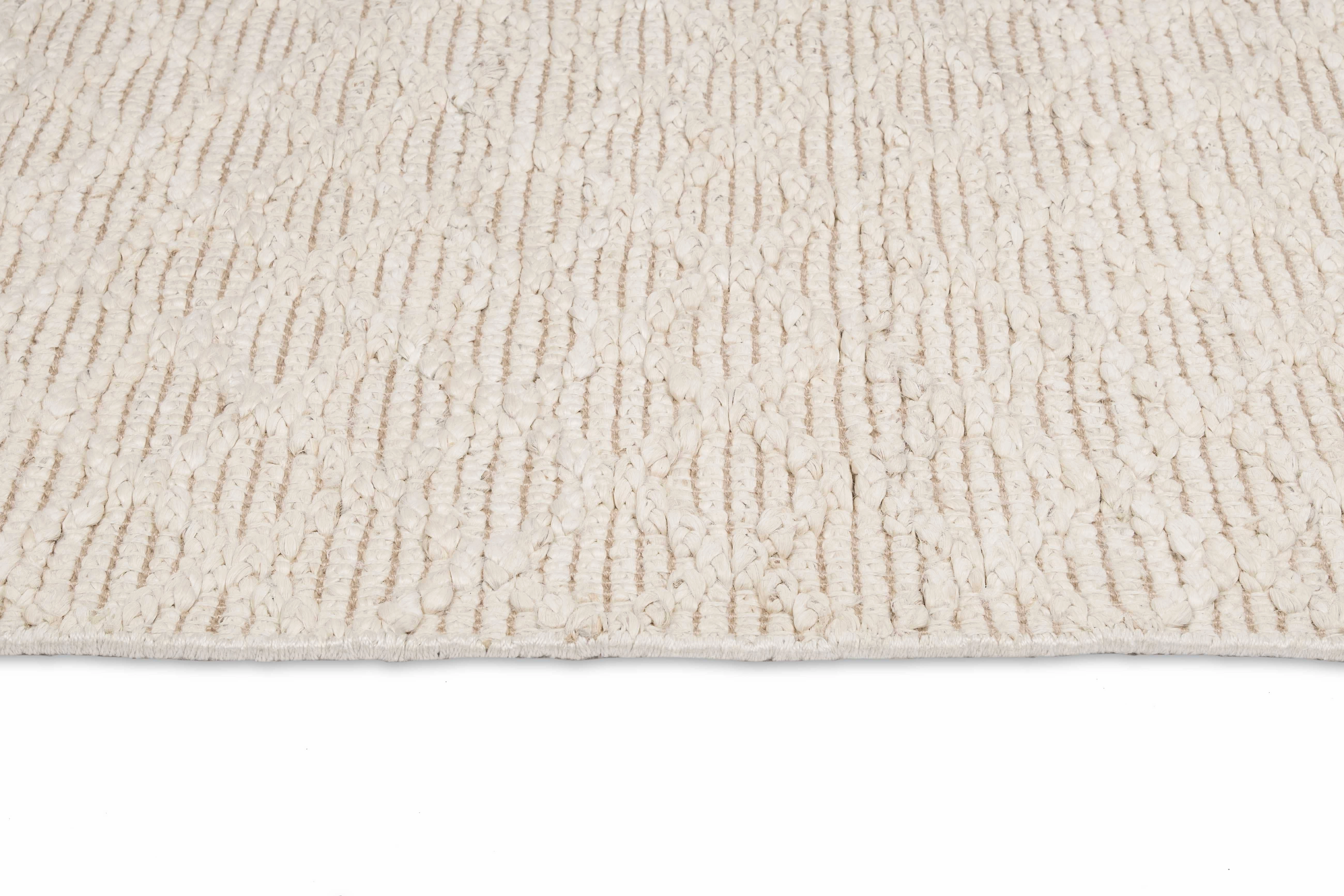 Piper Diamond Bleached Jute Runner Rug