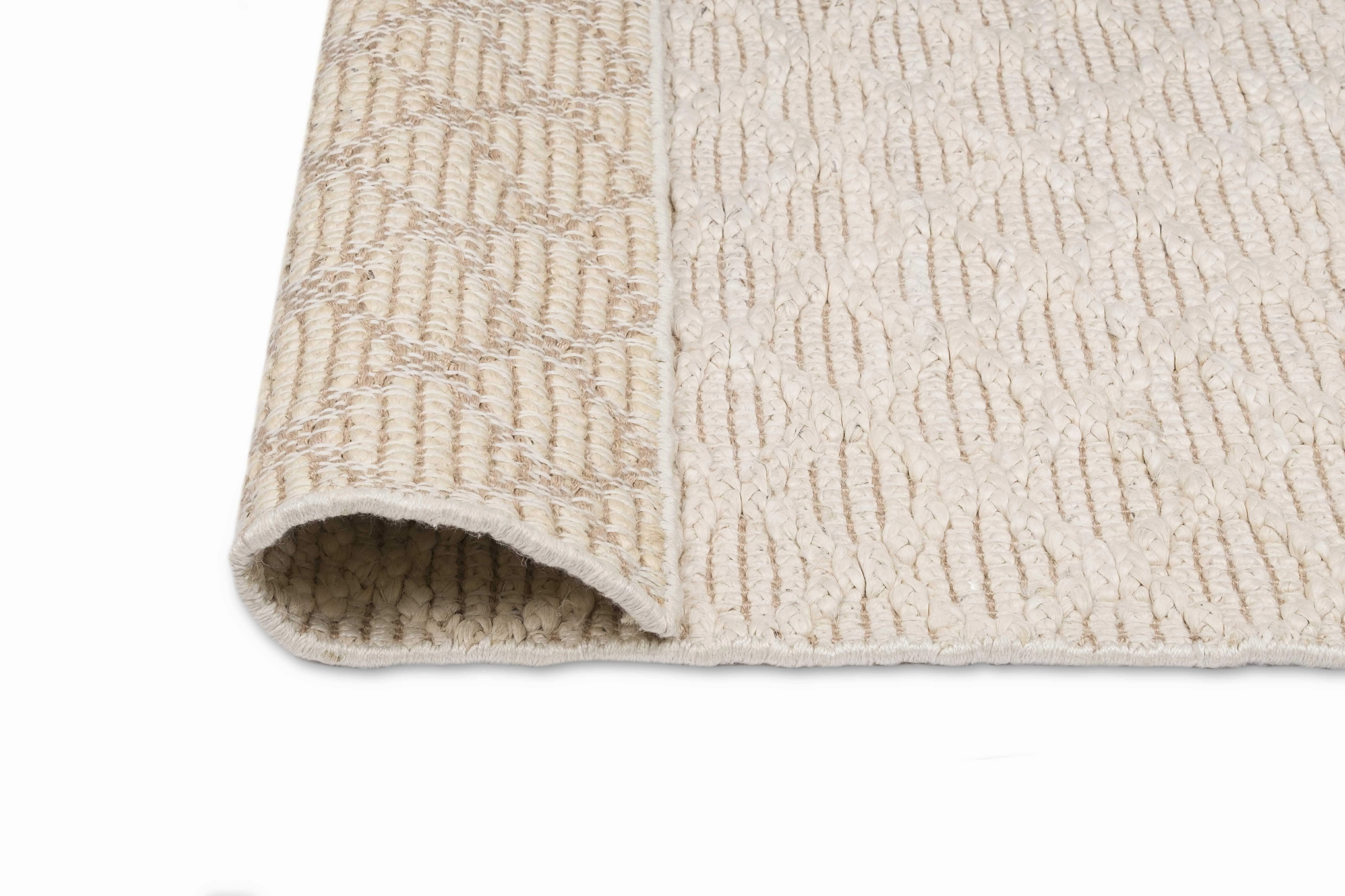 Piper Diamond Bleached Jute Runner Rug