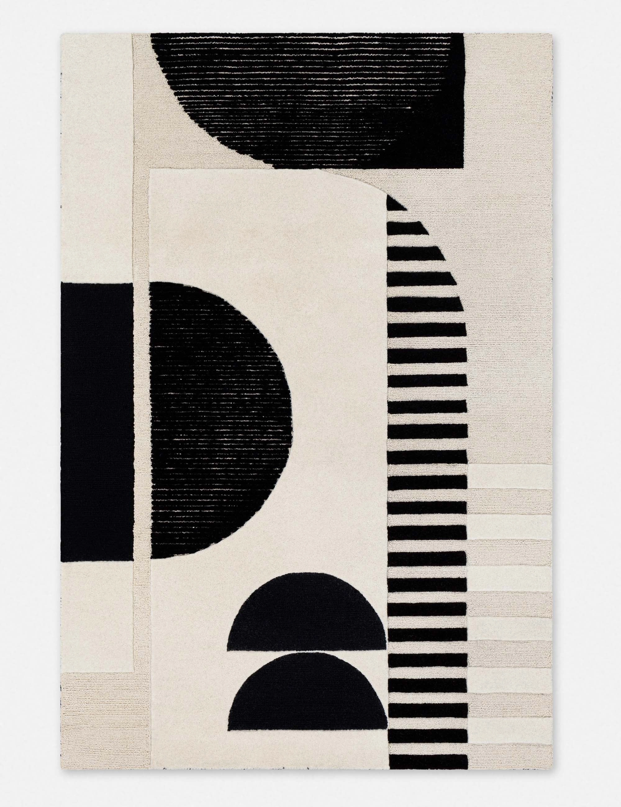 Pique Wool Rugmodern color block patchwork rug
