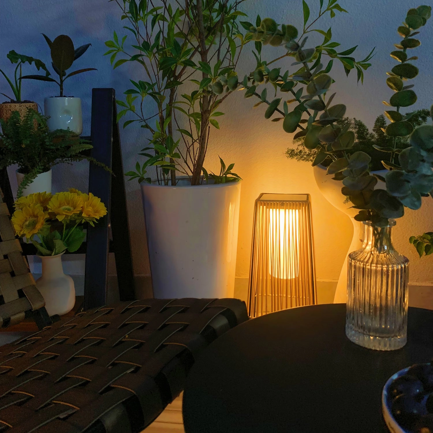 Plastic Rattan Outdoor Post Light