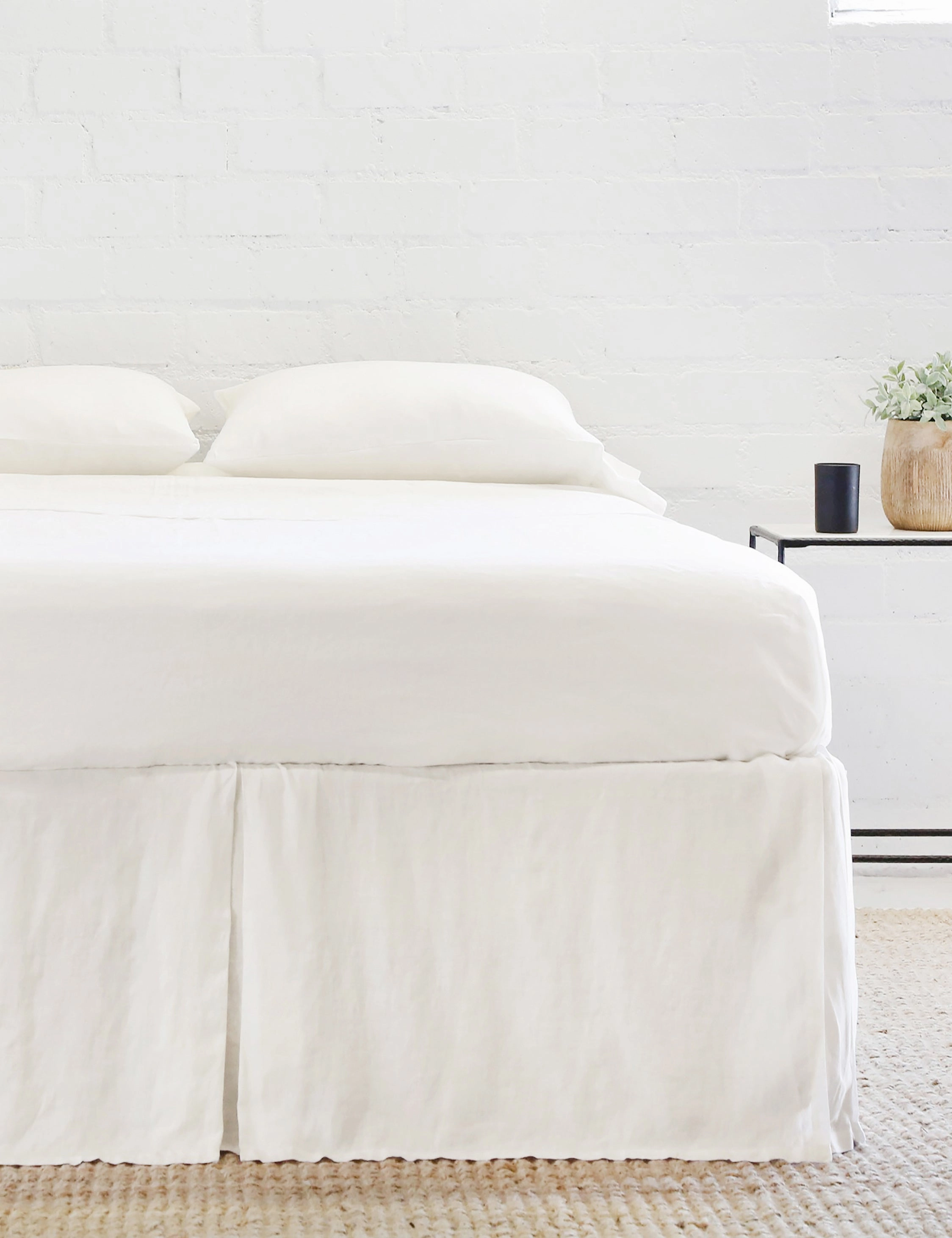 Pleated Linen Bed Skirt by Pom Pom at Homebedding sets ,throw blankets 