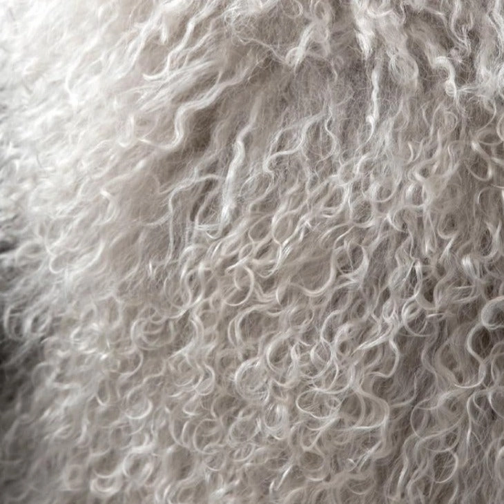 Plush Tibetan Wool Sheepskin Throw Cushion