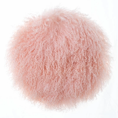Plush Tibetan Wool Sheepskin Throw Cushion