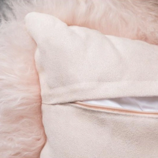 Plush Tibetan Wool Sheepskin Throw Cushion