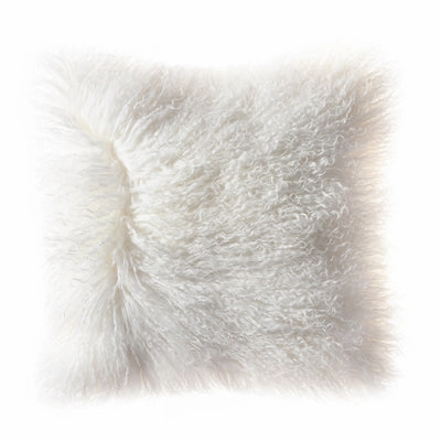 Plush Tibetan Wool Sheepskin Throw Cushion