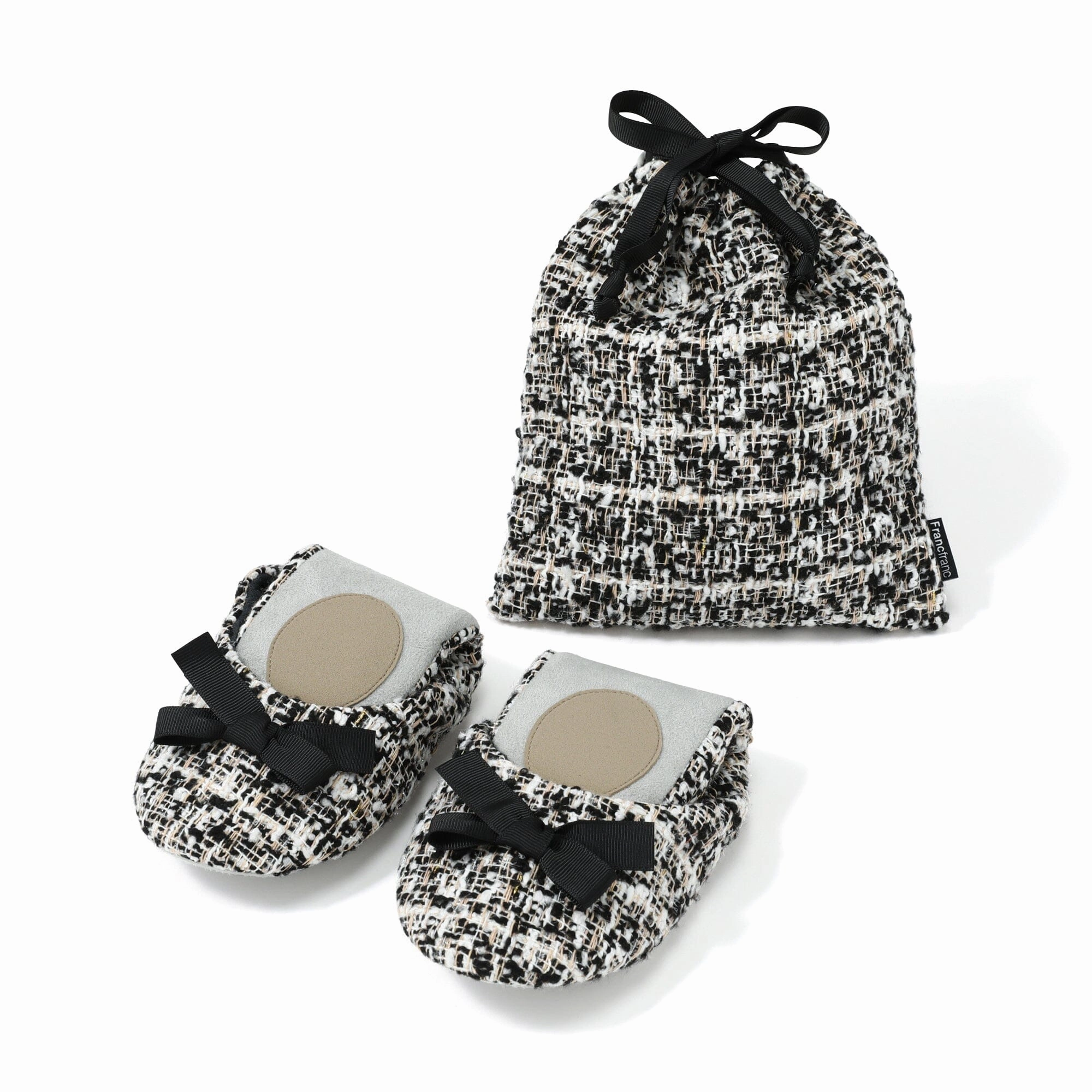 Pocketable Roomshoes Tweed  Blackbedding sets ,throw blankets 