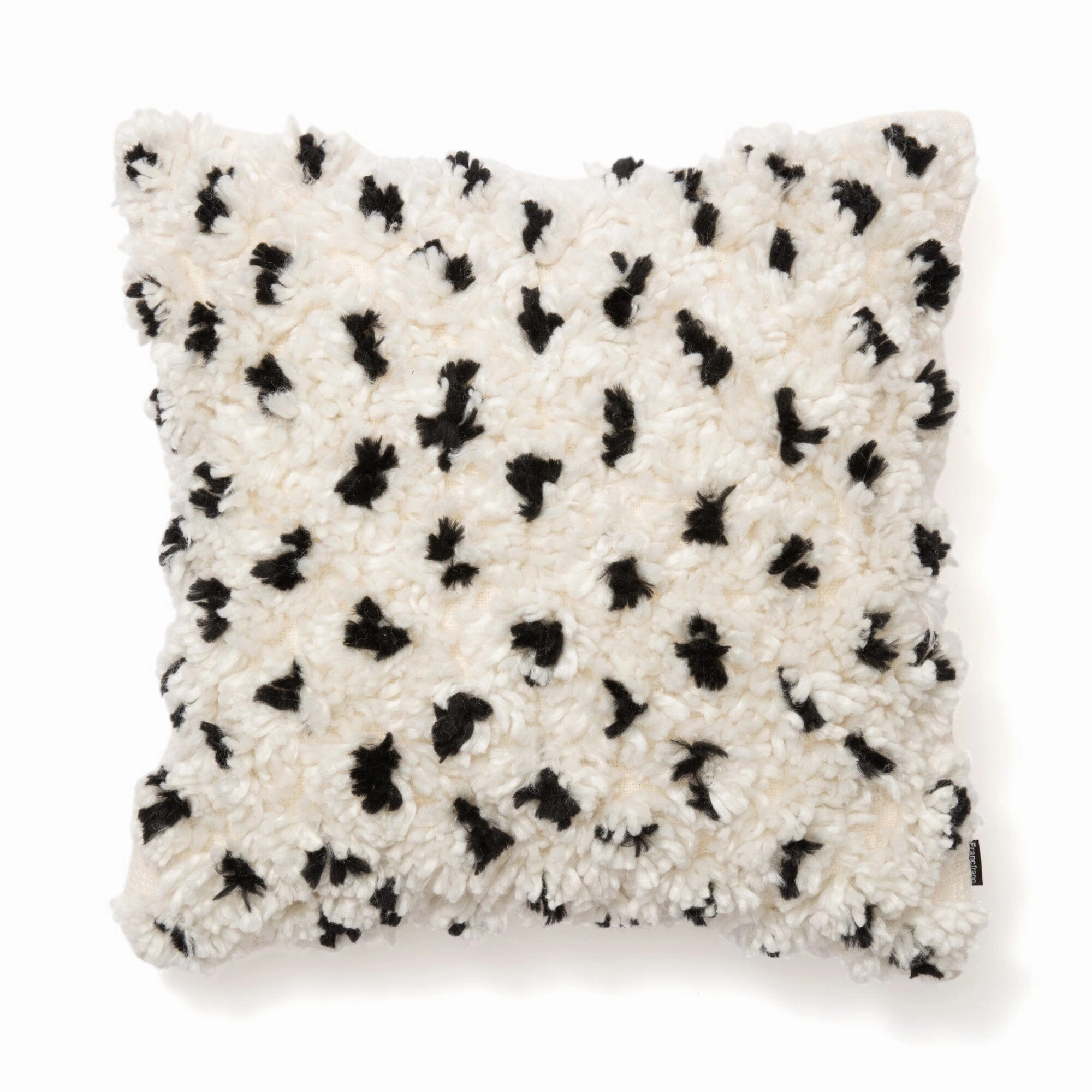 Pom Pom Cushion Cover 450 X 450 White X Blackbedding sets ,throw blankets 