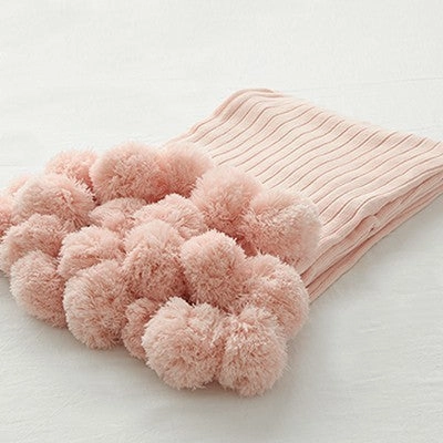 Pom Pom Throw Blankethome decoration ,modern home decor 
