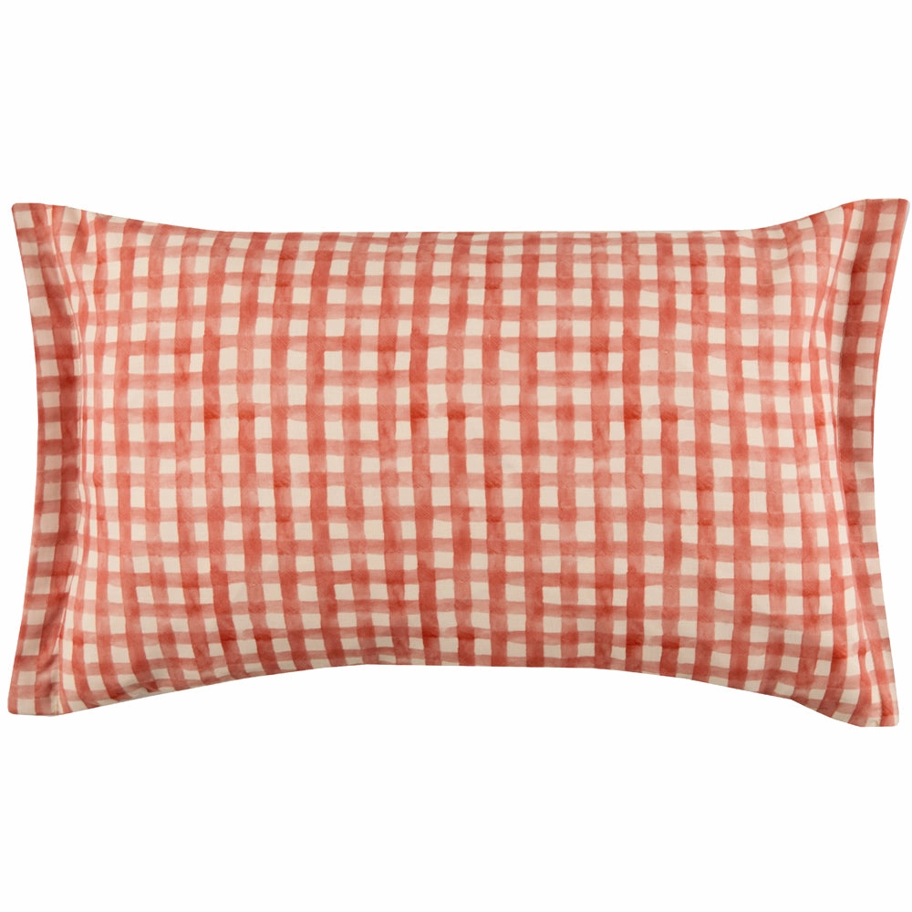 Pomegranate Trellis Printed Outdoor Cushion Red