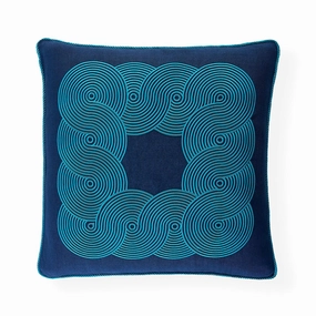 Pompidou Blue Border Pillowbedding sets ,throw blankets 