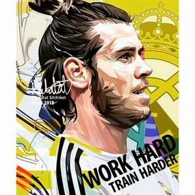 Pop Art Poster Wall Decoration Drawing Gareth Bale Real Madridmodern abstract painting decor