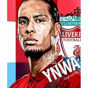 Pop Art Poster Wall Decoration Drawing Virgil Van Dijk Liverpoolmodern abstract painting decor