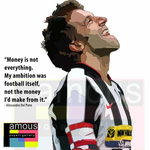 Pop Art Wall Decoration Drawing (Alessandro Del Piero)modern abstract painting decor