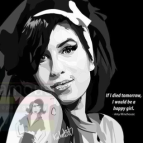 Pop Art Wall Decoration Drawing (Amy Winehouse) modern abstract painting decor