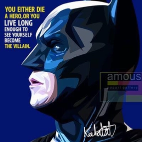Pop Art Wall Decoration Drawing (Batman - Blue)modern abstract painting decor