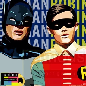Pop Art Wall Decoration Drawing (Batman & Robin)modern abstract painting decor