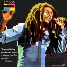 Pop Art Wall Decoration Drawing (Bob Marley - Singing) modern abstract painting decor