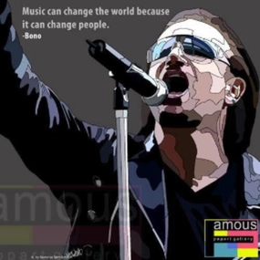 Pop Art Wall Decoration Drawing (Bono) modern abstract painting decor