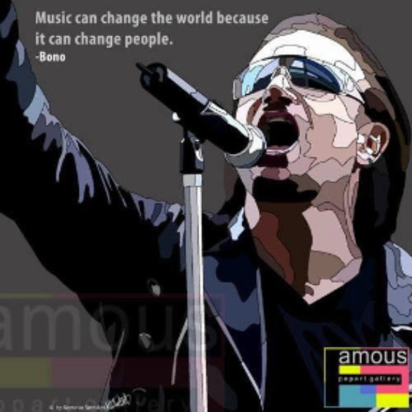 Pop Art Wall Decoration Drawing (Bono) modern abstract painting decor