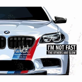 Pop Art Wall Decoration Drawing (Car - BMW) modern abstract painting decor