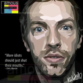 Pop Art Wall Decoration Drawing (Chris Martin) modern abstract painting decor