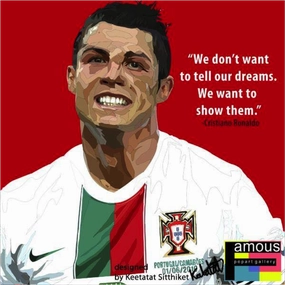 Pop Art Wall Decoration Drawing (Cristiano Ronaldo - Portugal)modern abstract painting decor
