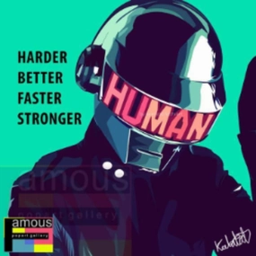 Pop Art Wall Decoration Drawing (Daft Punk green) modern abstract painting decor