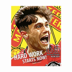 Pop Art Wall Decoration Drawing (Daniel James - Hard work Starts now!)modern abstract painting decor