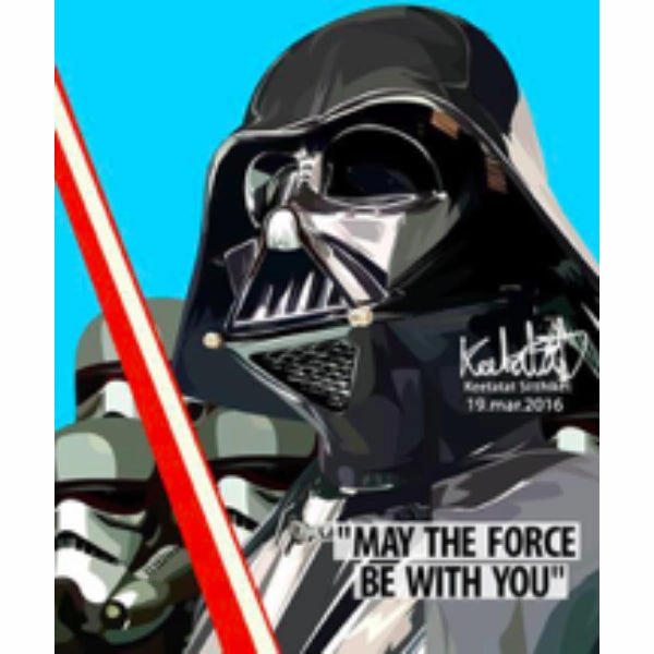 Pop Art Wall Decoration Drawing (Darth Vader VS Stormtrooper May The Force Be With You)  modern abstract painting decor