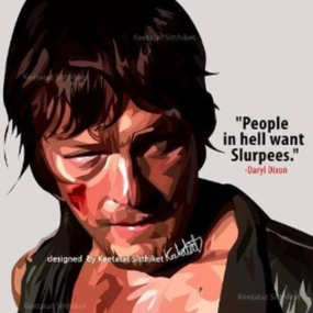 Pop Art Wall Decoration Drawing (Daryl Dixon) Walking Dead modern abstract painting decor