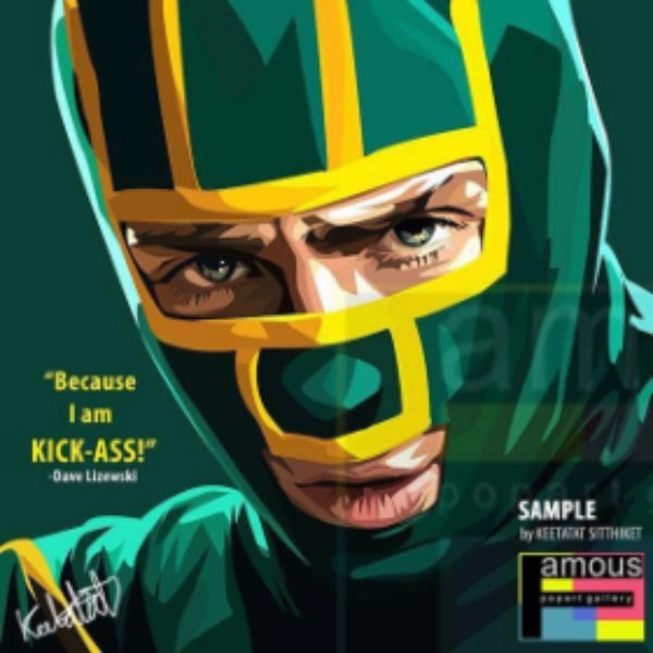 Pop Art Wall Decoration Drawing (Dave Lizewski - Kick Ass)  David Lizewskimodern abstract painting decor