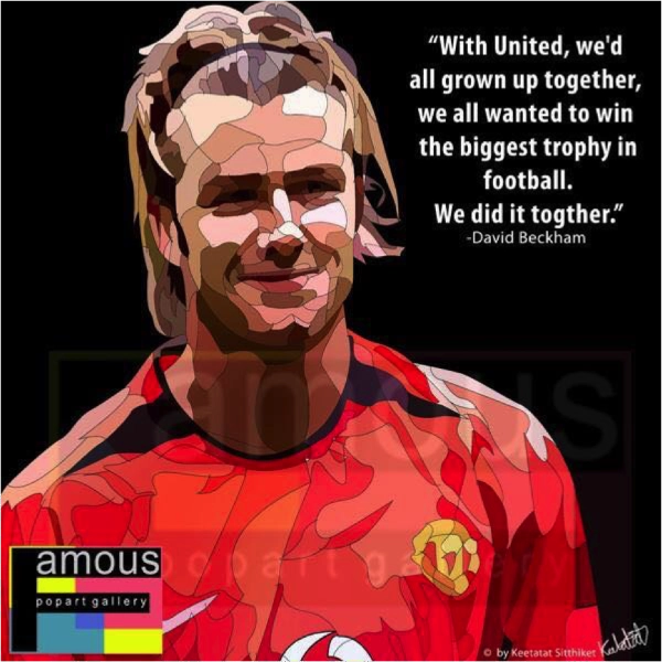 Pop Art Wall Decoration Drawing (David Beckham - MU)modern abstract painting decor