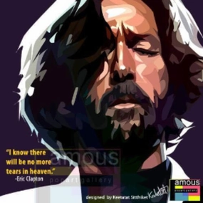 Pop Art Wall Decoration Drawing (Eric Clapton) modern abstract painting decor