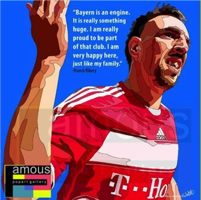Pop Art Wall Decoration Drawing (Franck Ribery)modern abstract painting decor
