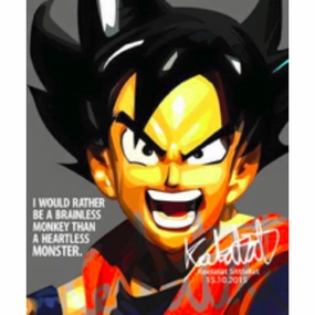 Pop Art Wall Decoration Drawing (Goku I Would Rather)modern abstract painting decor