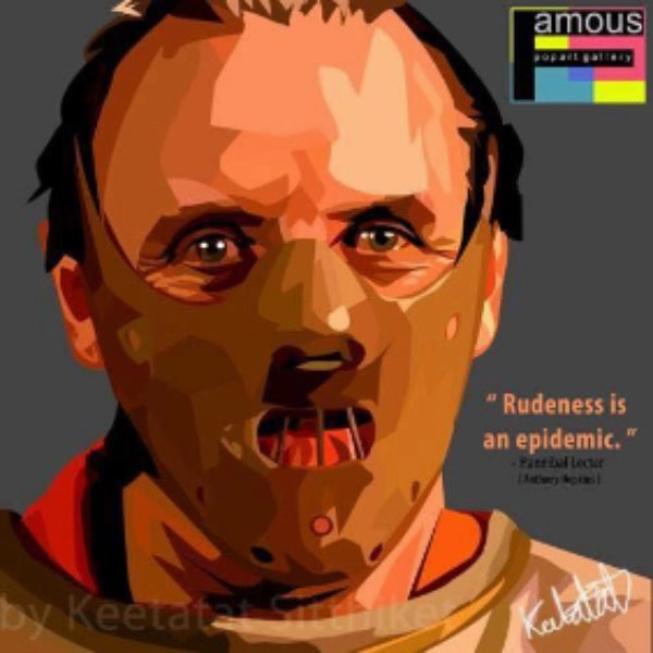 Pop Art Wall Decoration Drawing (Hannibal Lecter)Hannibal Lector modern abstract painting decor