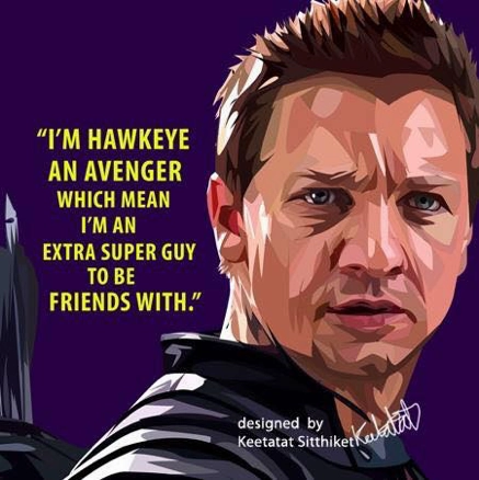 Pop Art Wall Decoration Drawing (Hawkeye)modern abstract painting decor